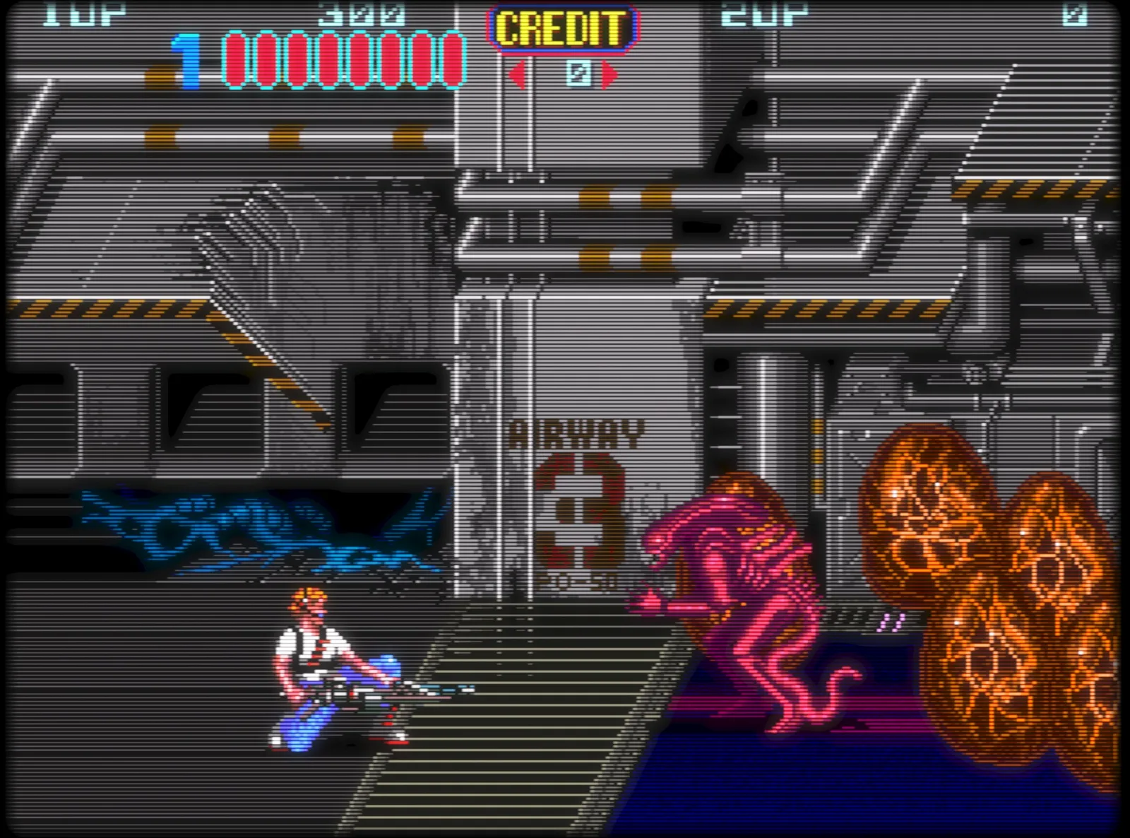 Klasiska arkādes spēle, kas darbojas ar RetroArch CRT ēnotāju